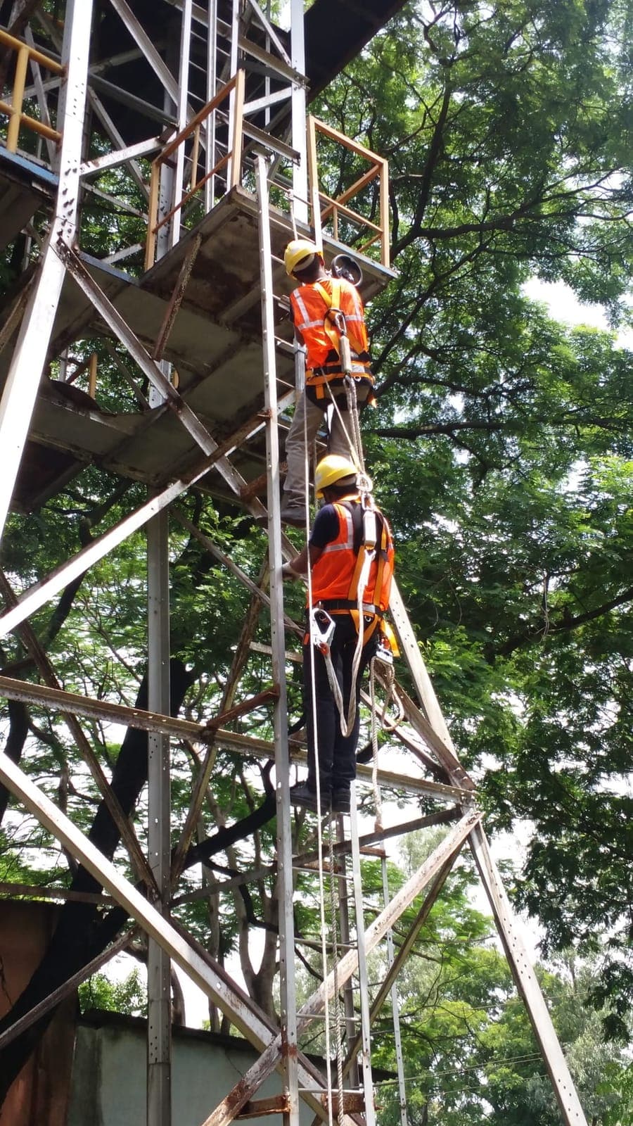 Eduforce trainers and participants during a practical safety session