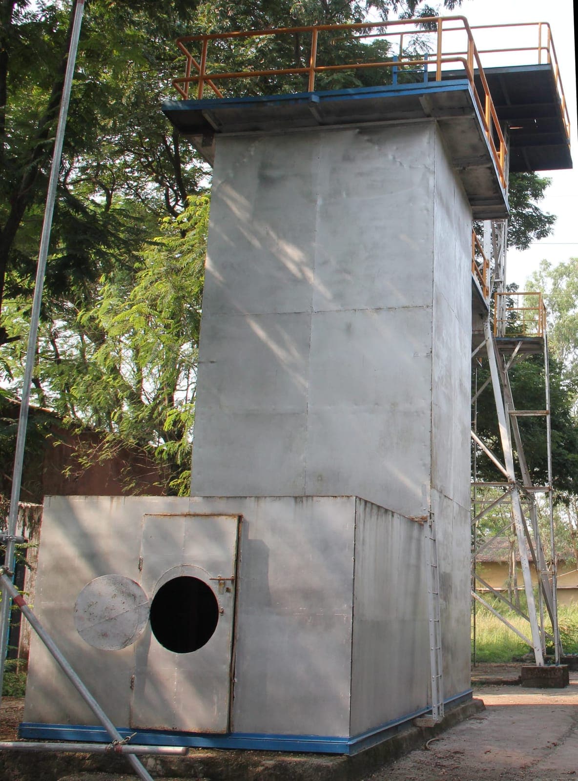 The Eduforce training tower used for working-at-height practice at the Vasind training centre